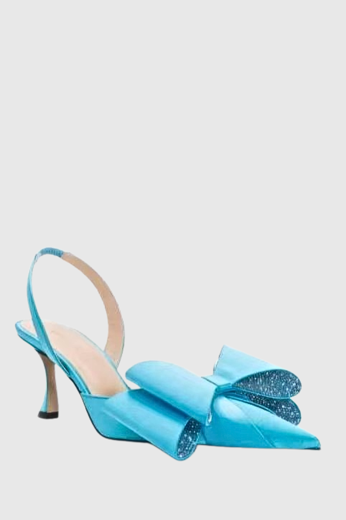 Violeta Bow-embellished Slingback Pumps - Blue
