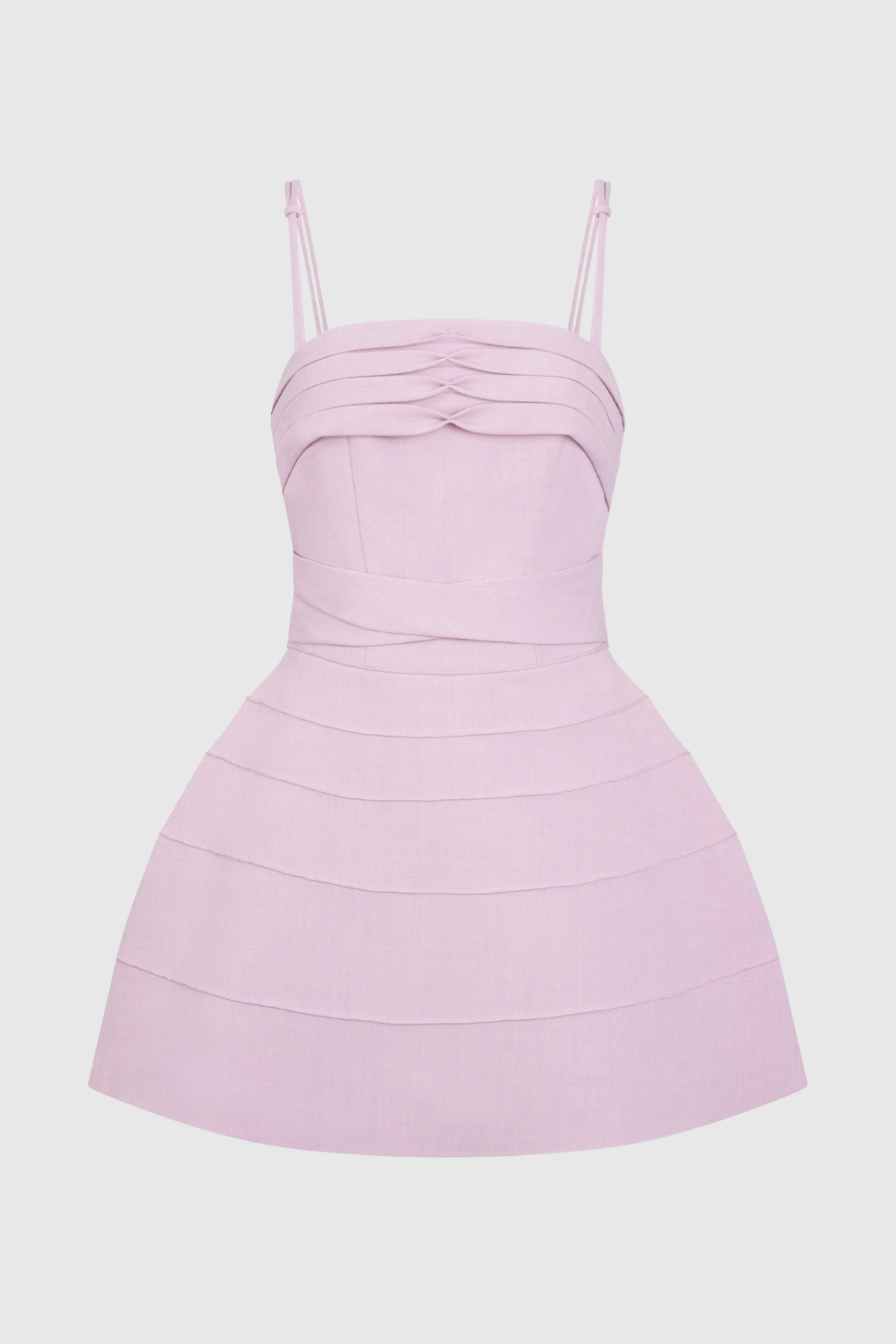 Viseo Pleated Cape Mini Dress