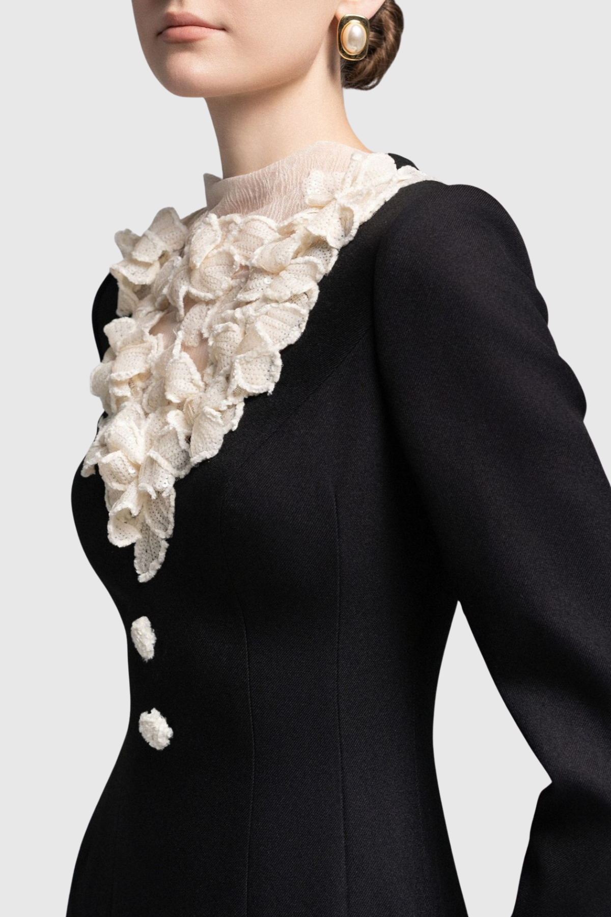 Warala Floral Sequin Embellished Maxi Dress