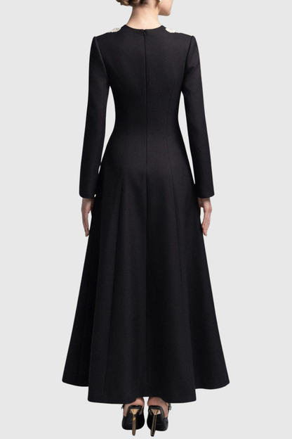 Warala Floral Sequin Embellished Maxi Dress