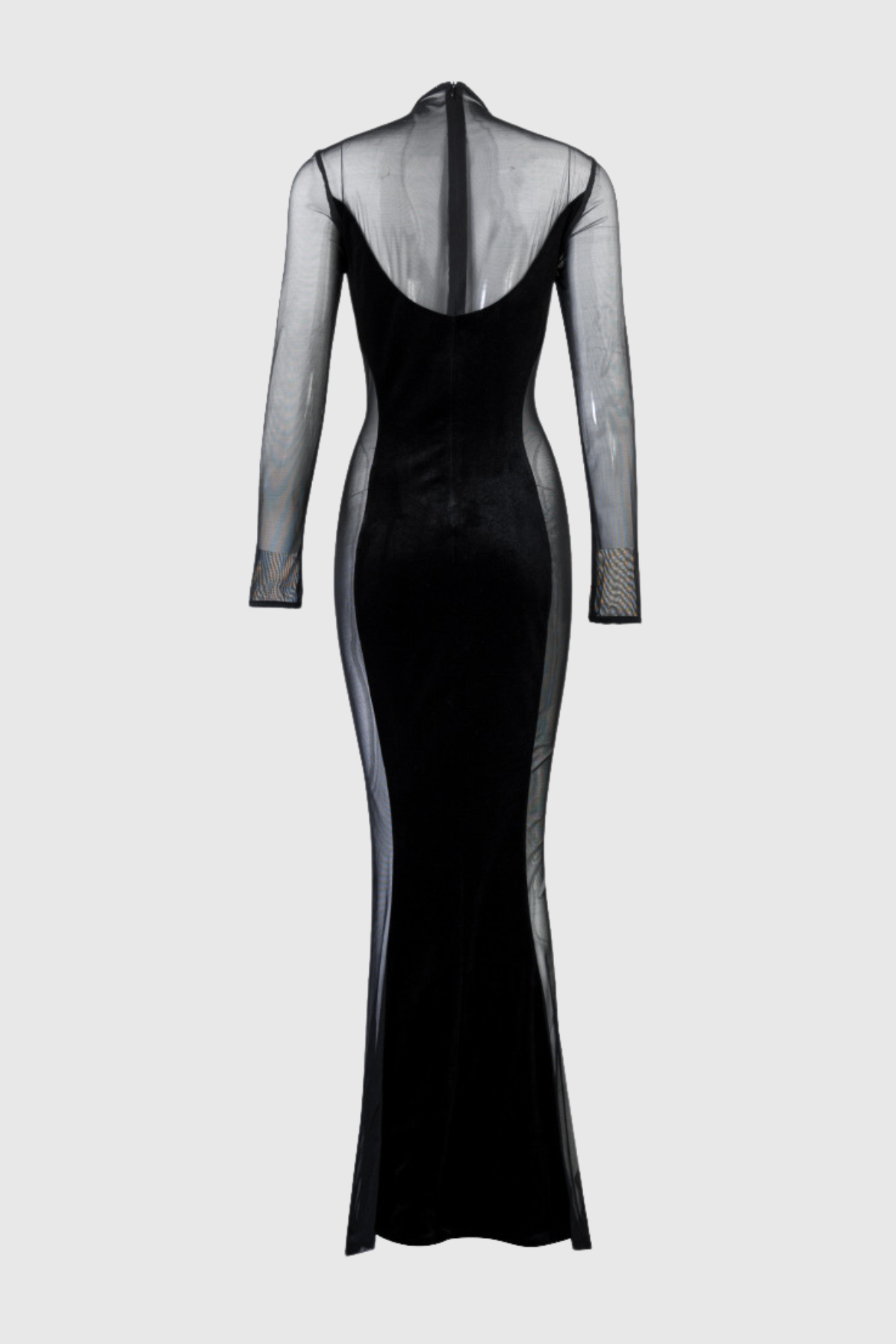 Wilbura Velvet Mesh Maxi Dress