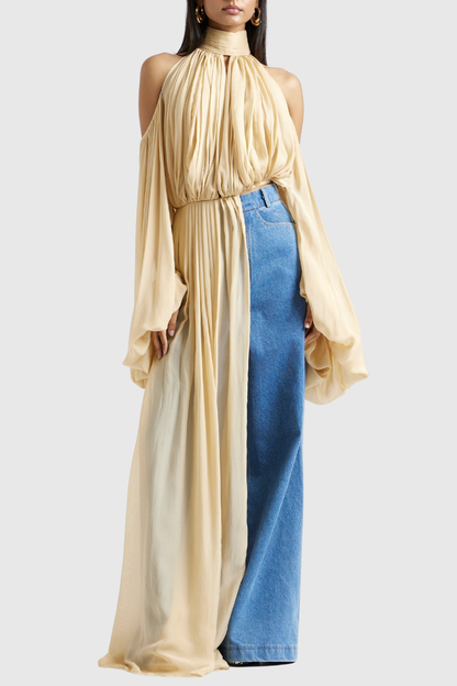 Wildera Draped Top - Beige