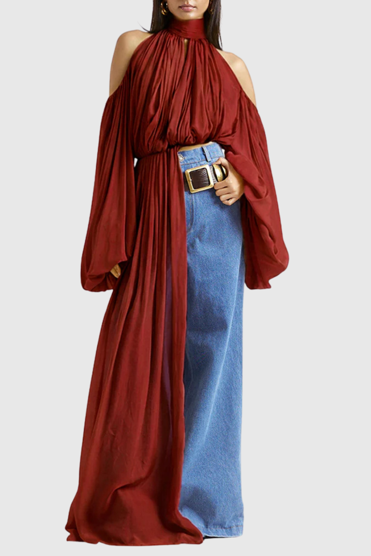 Wildera Draped Top - Wine