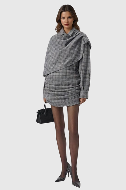 Wilka Asymmetric Cape Shirt