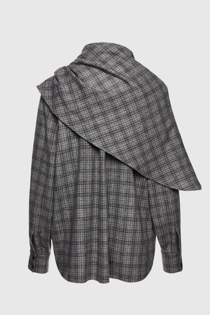 Wilka Asymmetric Cape Shirt