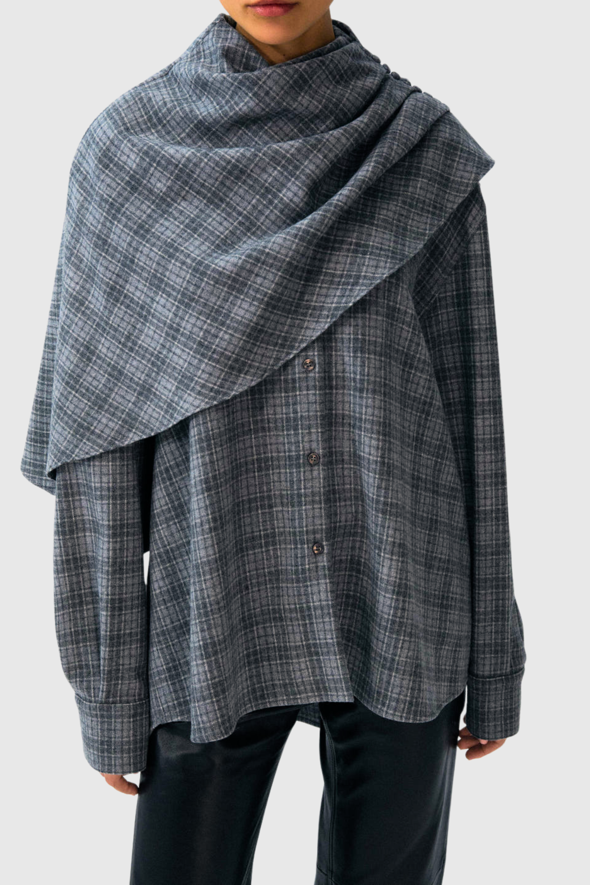 Wilka Asymmetric Cape Shirt