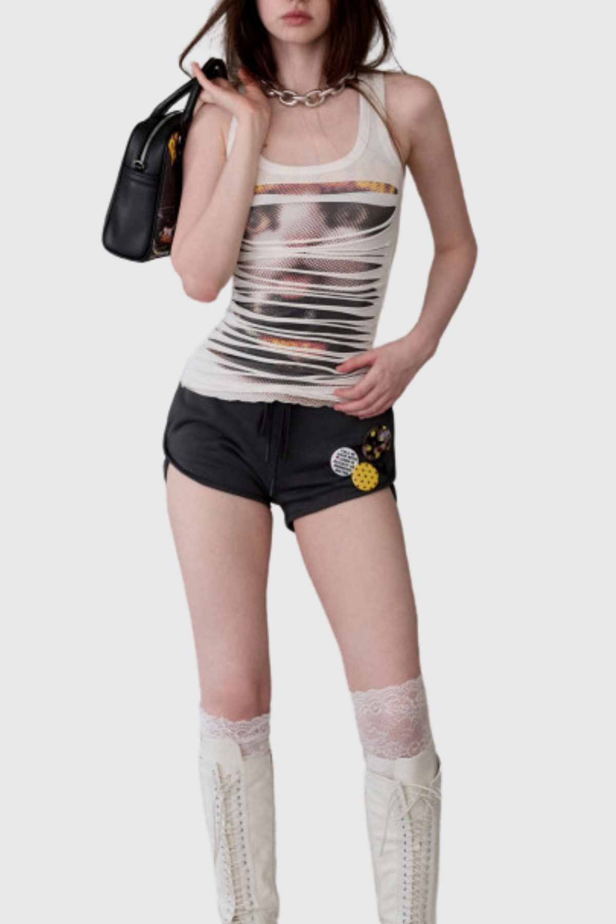 Wiwia Cat Print Tank Top