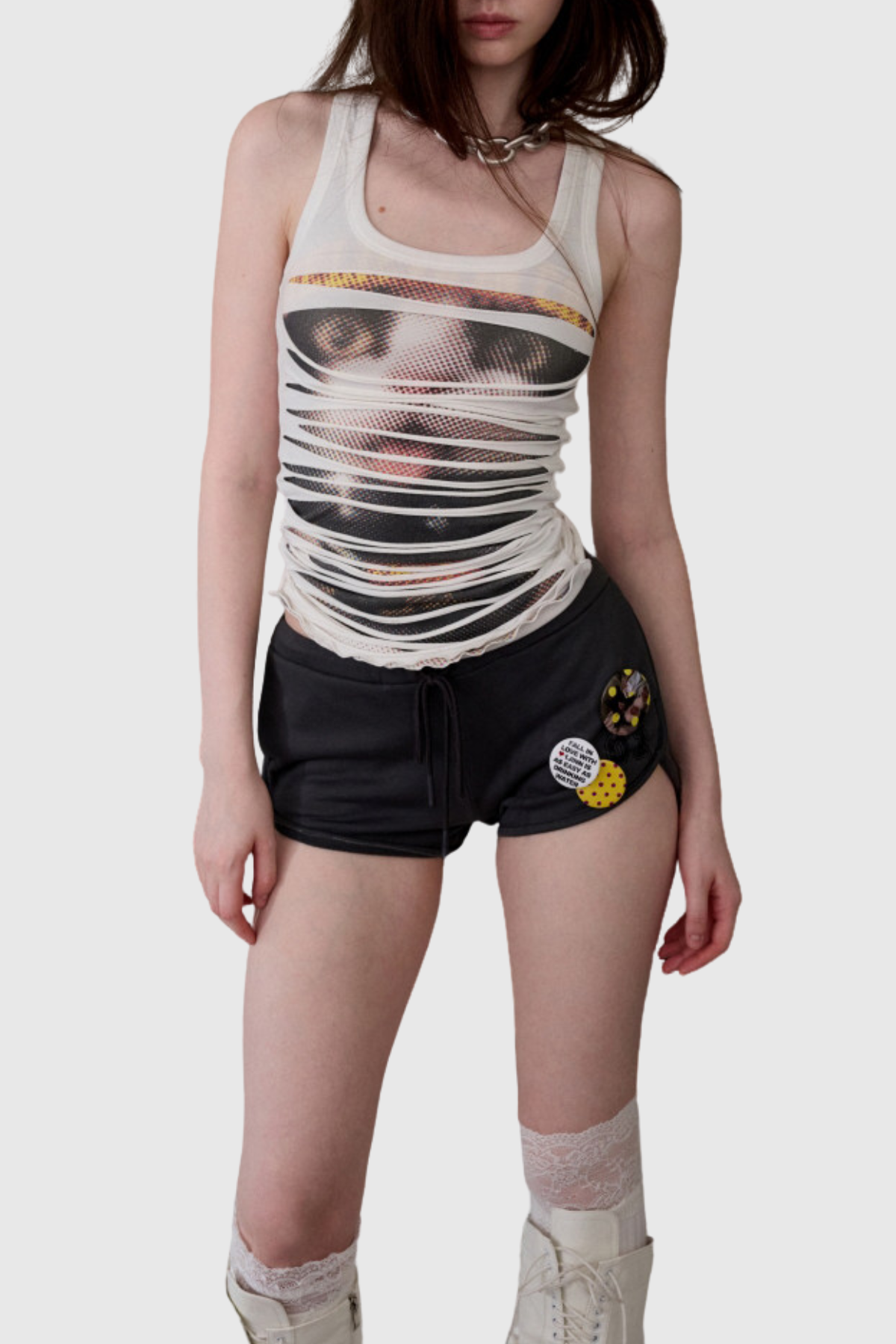 Wiwia Cat Print Tank Top