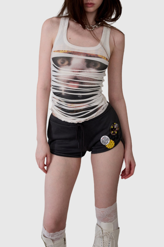 Wiwia Cat Print Tank Top