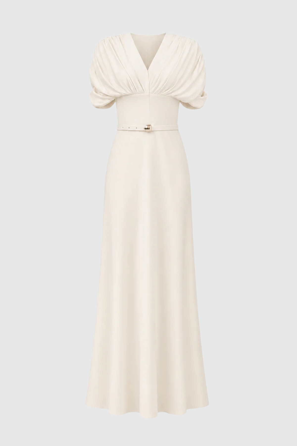 Xelina Draped Belted Maxi Dress