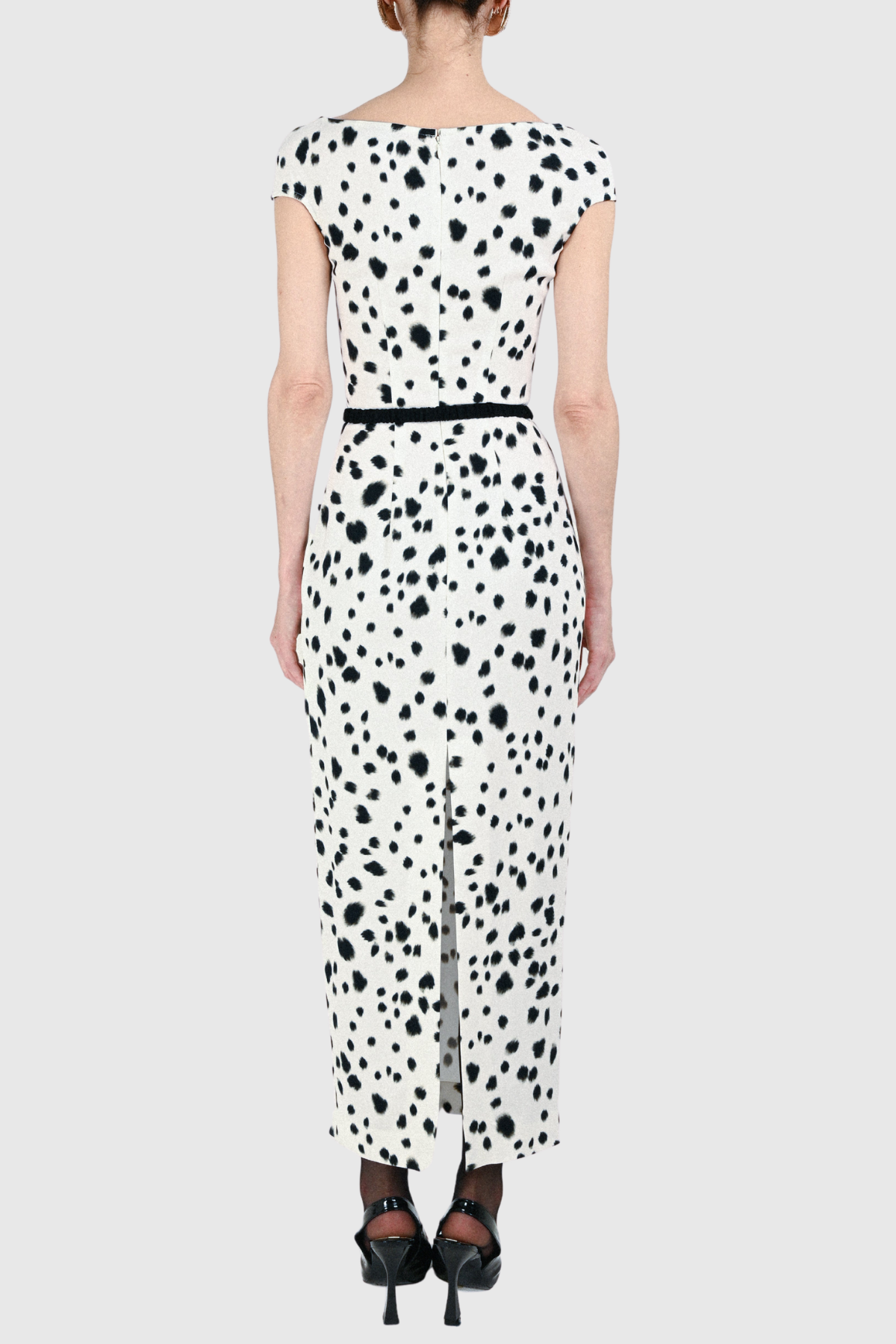 Xochita Dalmatian Belted Maxi Dress