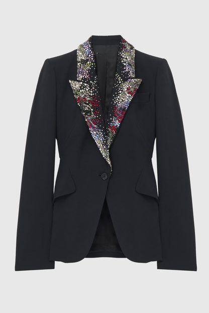 Yarash Crystal Embellished Lapel Blazer
