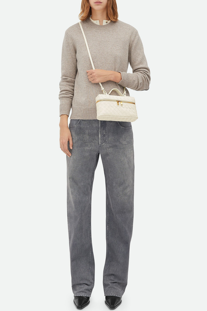 Yaritza Woven Clutch Bag - Beige