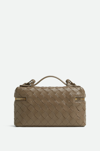 Yaritza Woven Clutch Bag - Brown
