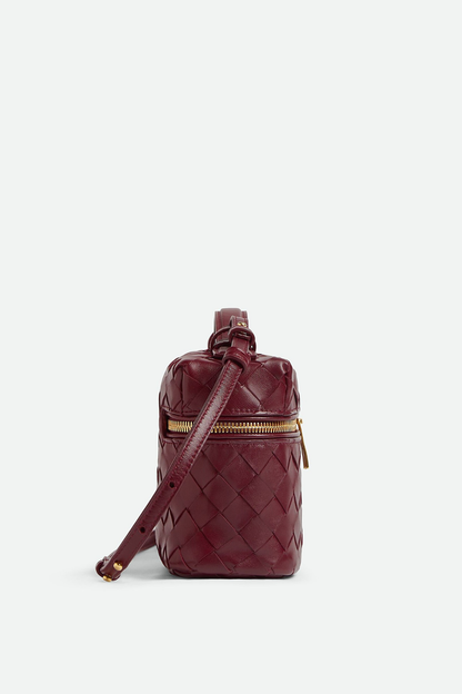 Yaritza Woven Clutch Bag - Wine