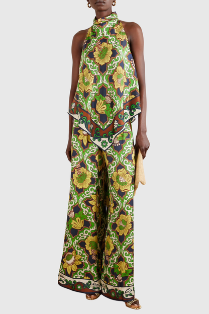 Yasma Halter Print Top & Pants Set