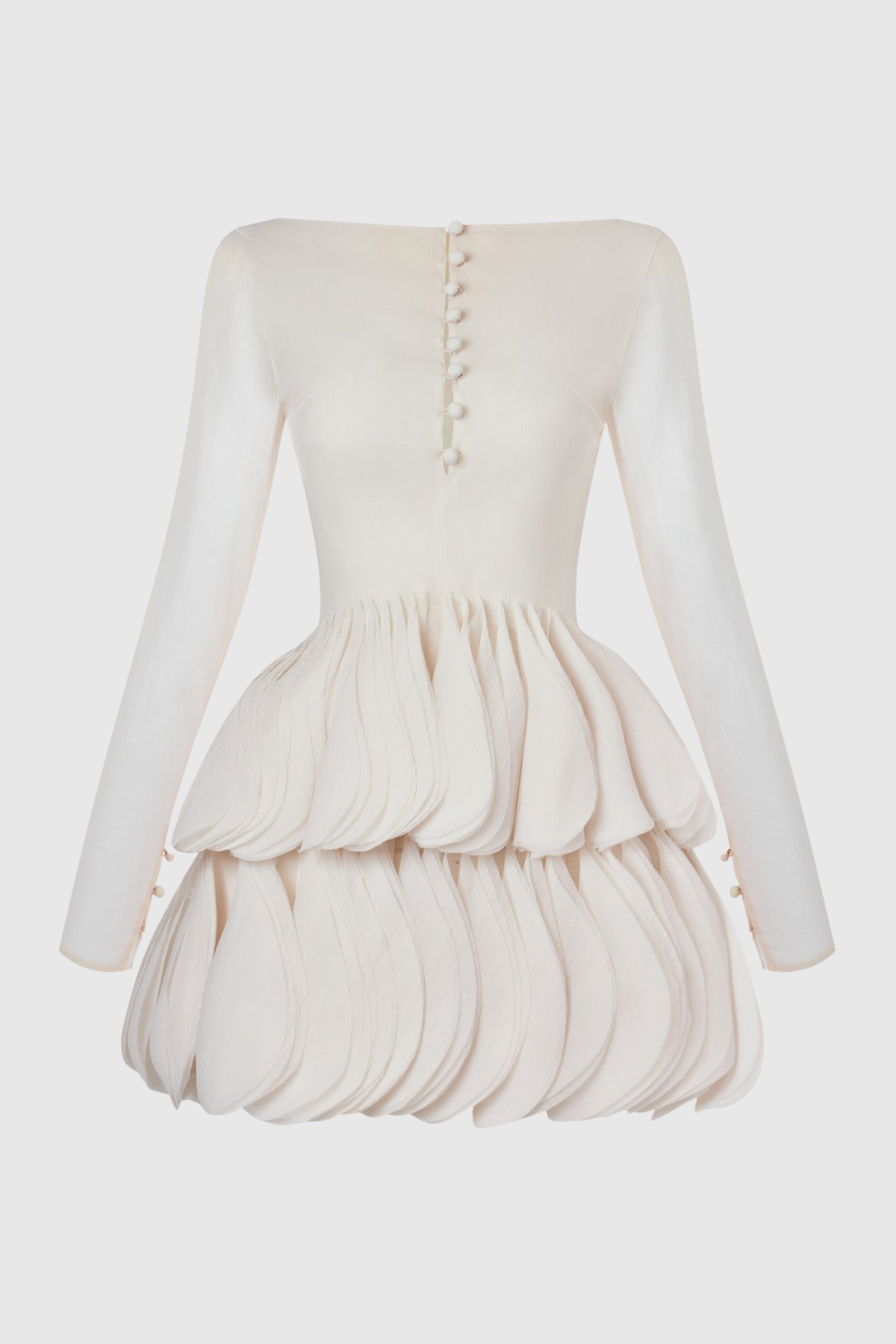 Yesenia Corset Petal Mini Dress - Beige
