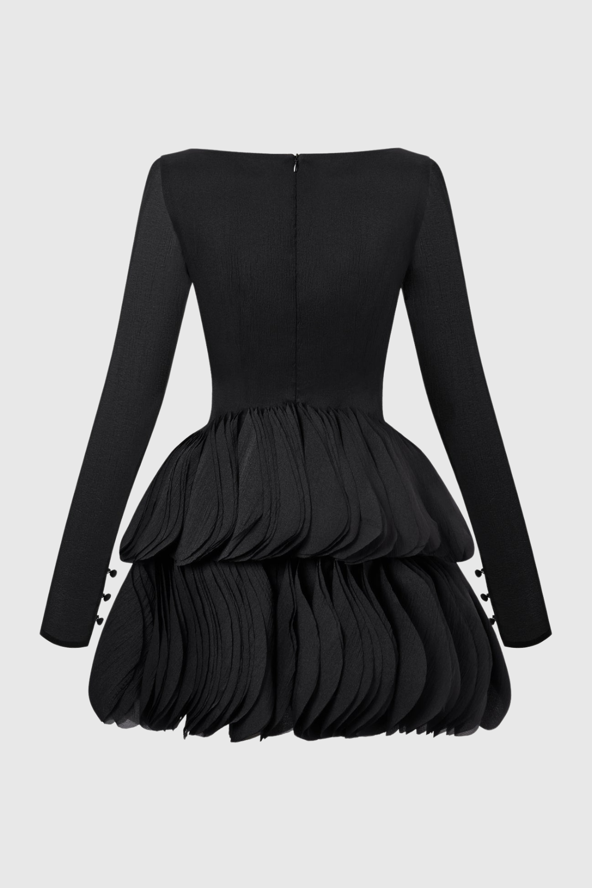 Yesenia Corset Petal Mini Dress - Black