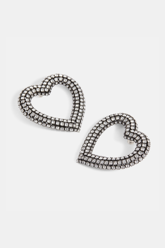 Yolio Heart Crystal Earrings