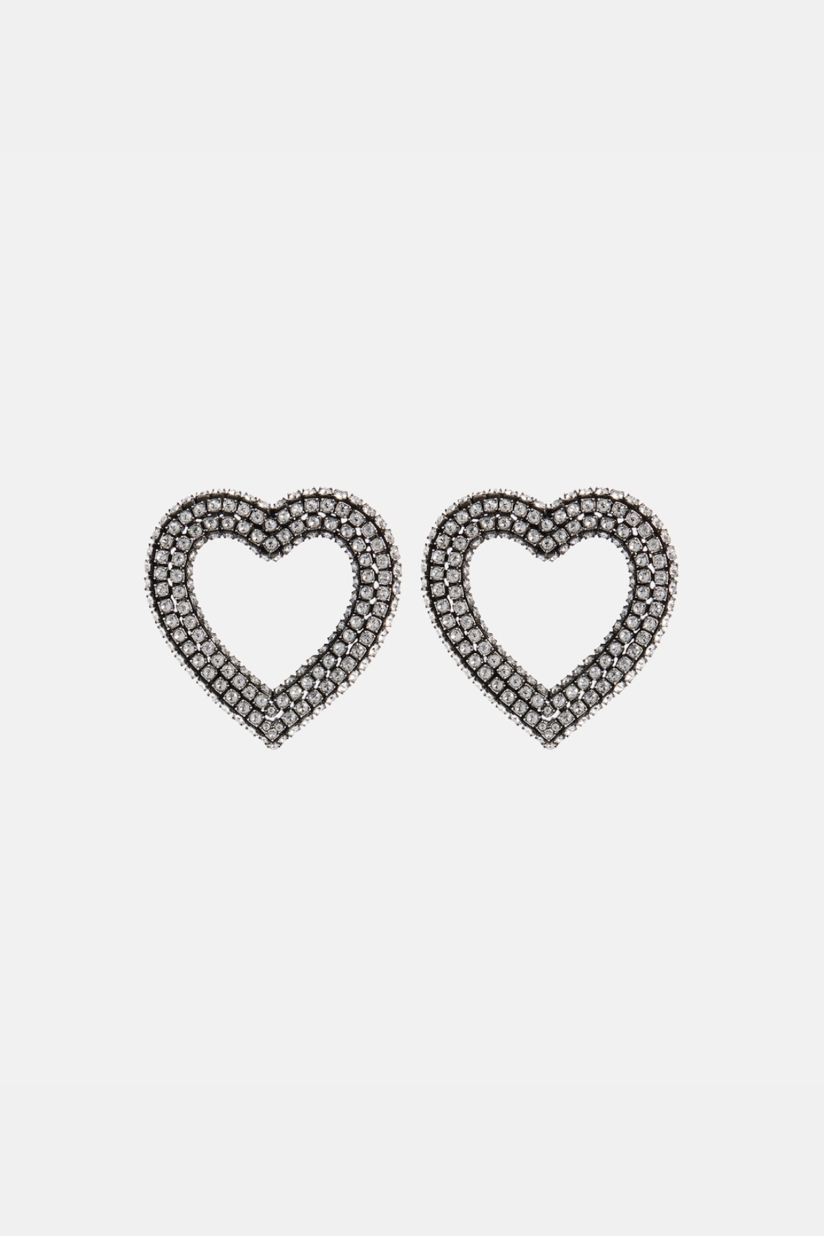 Yolio Heart Crystal Earrings