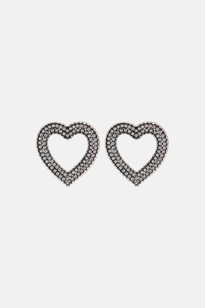 Yolio Heart Crystal Earrings