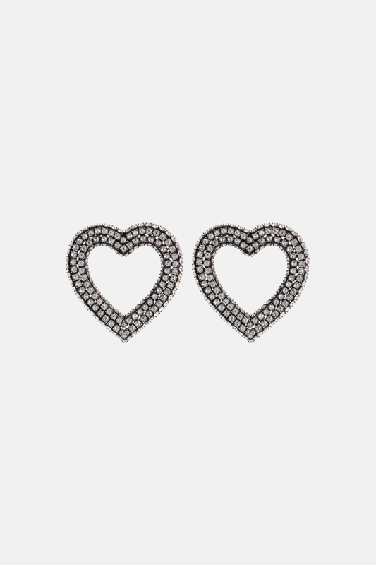 Yolio Heart Crystal Earrings