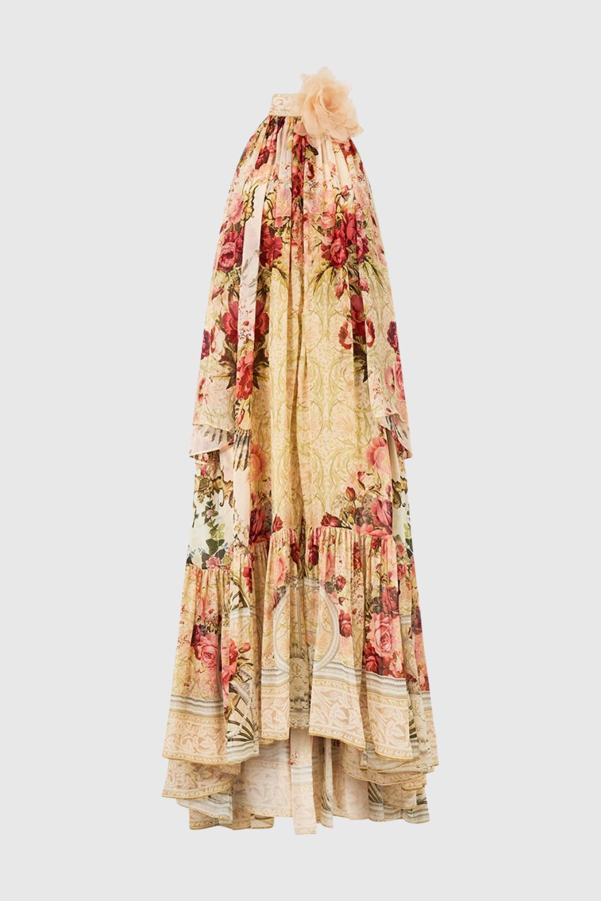 Yumiko Floral Print Cold Shoulder Maxi Dress