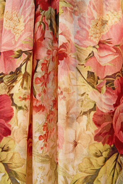 Yumiko Floral Print Cold Shoulder Maxi Dress