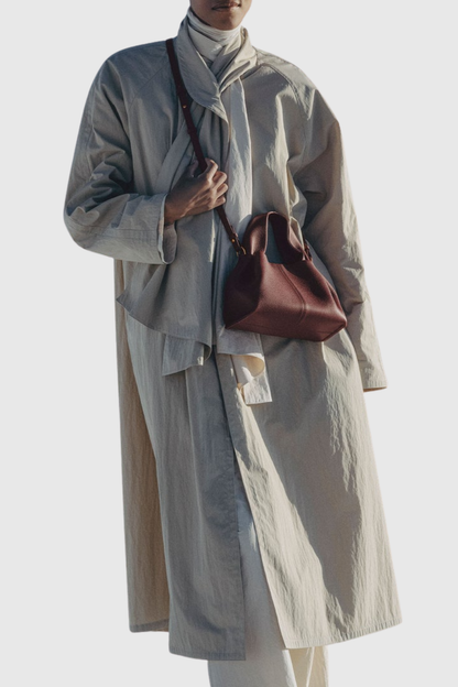 Zafira Leather Cloud Bag - Wine
