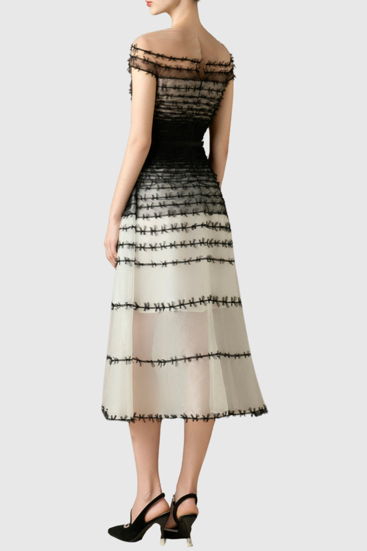 Zaida Off Shoulder Mesh Midi Dress