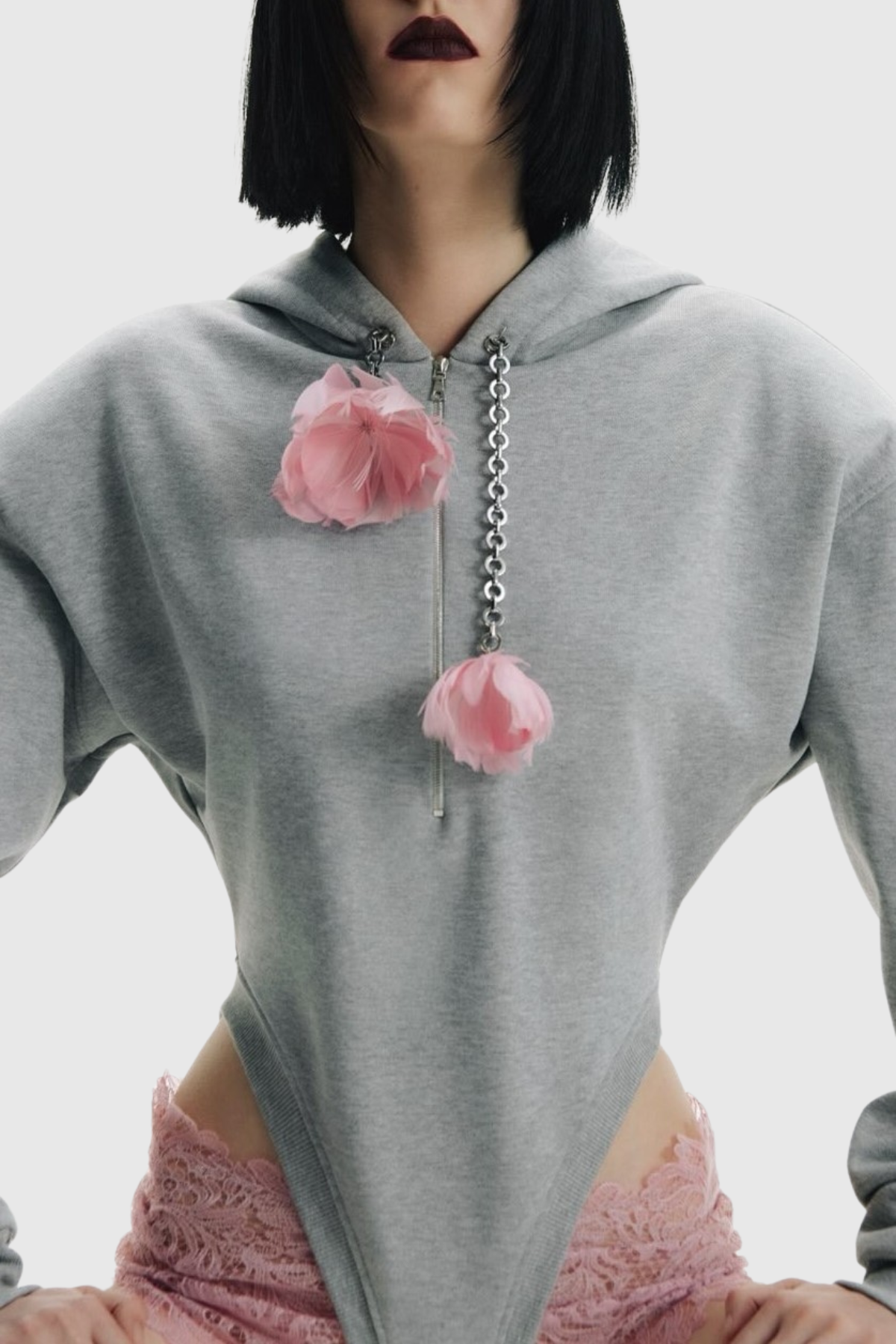 Zelmira Floral Hooded Bodysuit