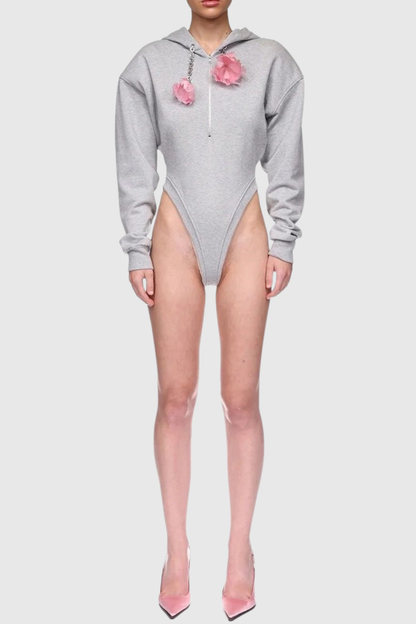 Zelmira Floral Hooded Bodysuit