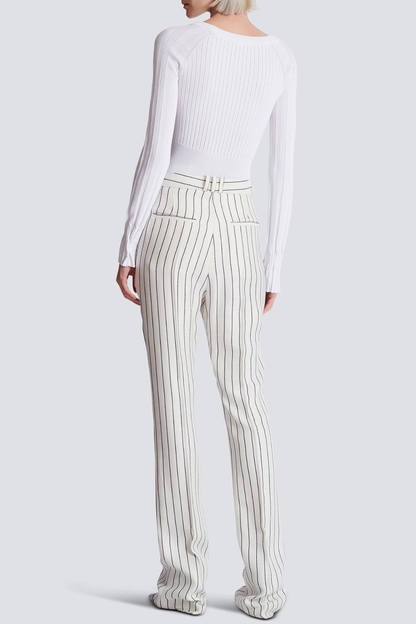 Zento Pinstripe Trousers