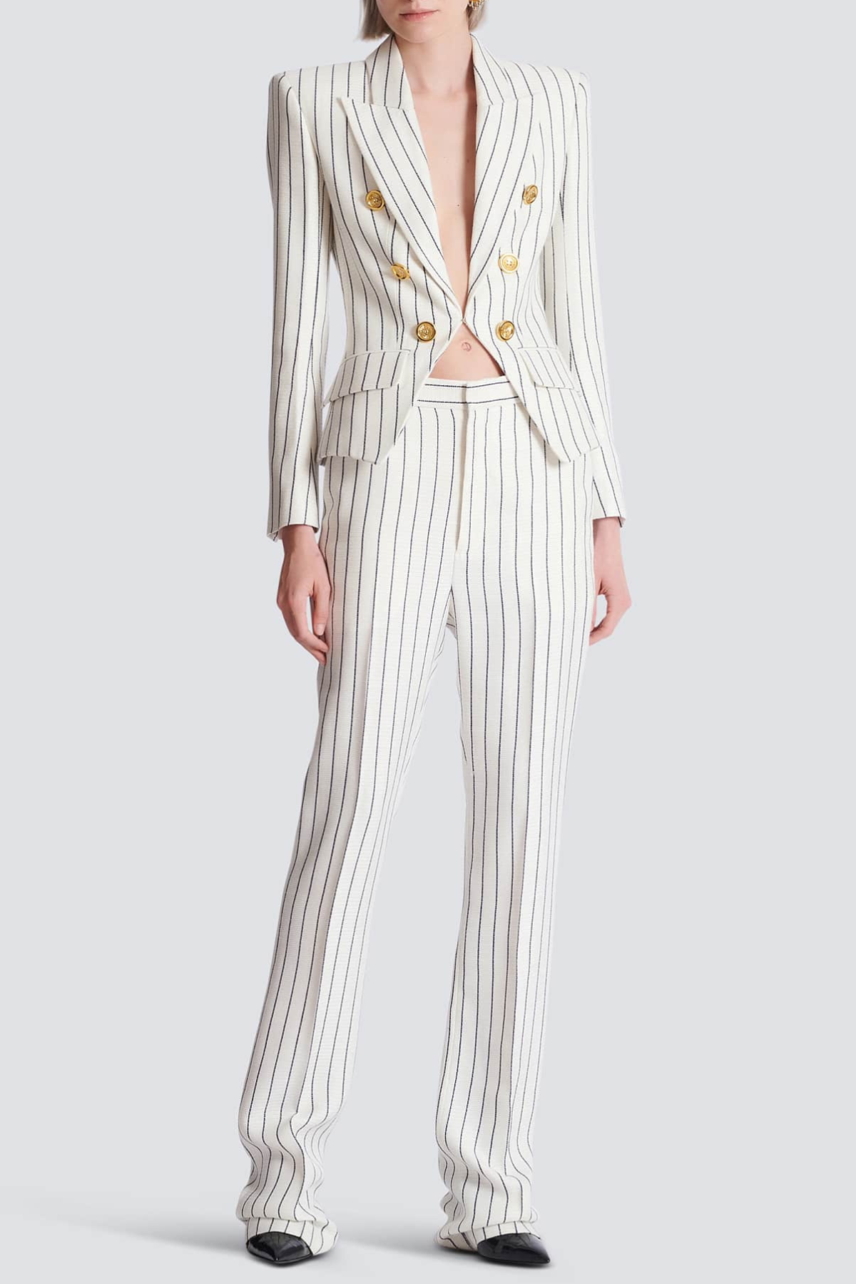Zento Pinstripe Trousers