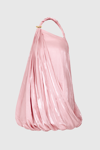 Zephy Halter Twist Balloonm Mini Dress
