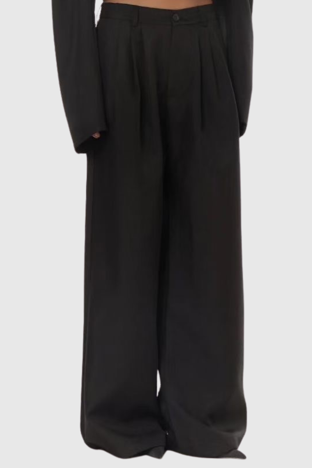 Ziyare Cropped Blazer & Trousers Set - Black