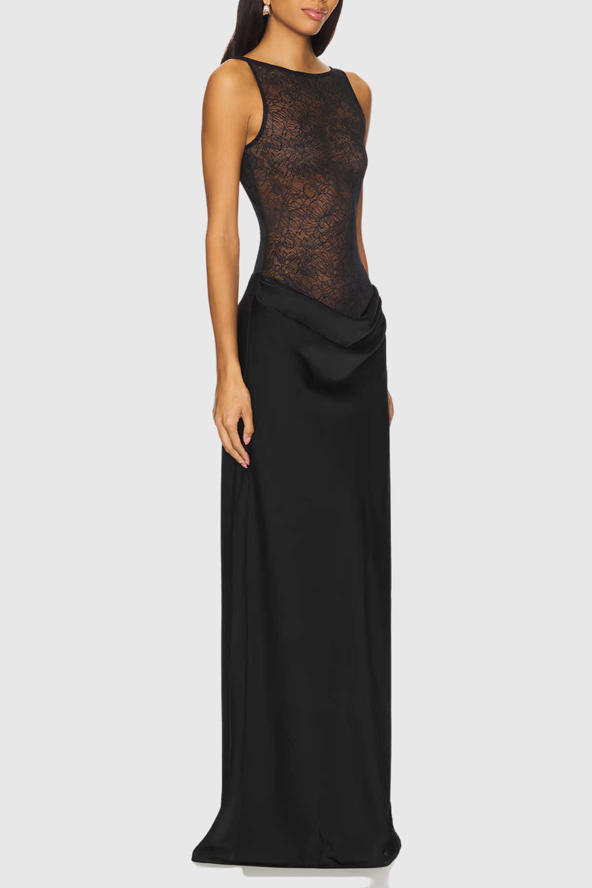 Zosia Floral Lace Sleeveless Maxi Dress