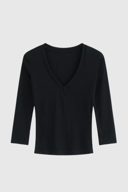 Zrina V-neck Top - Black
