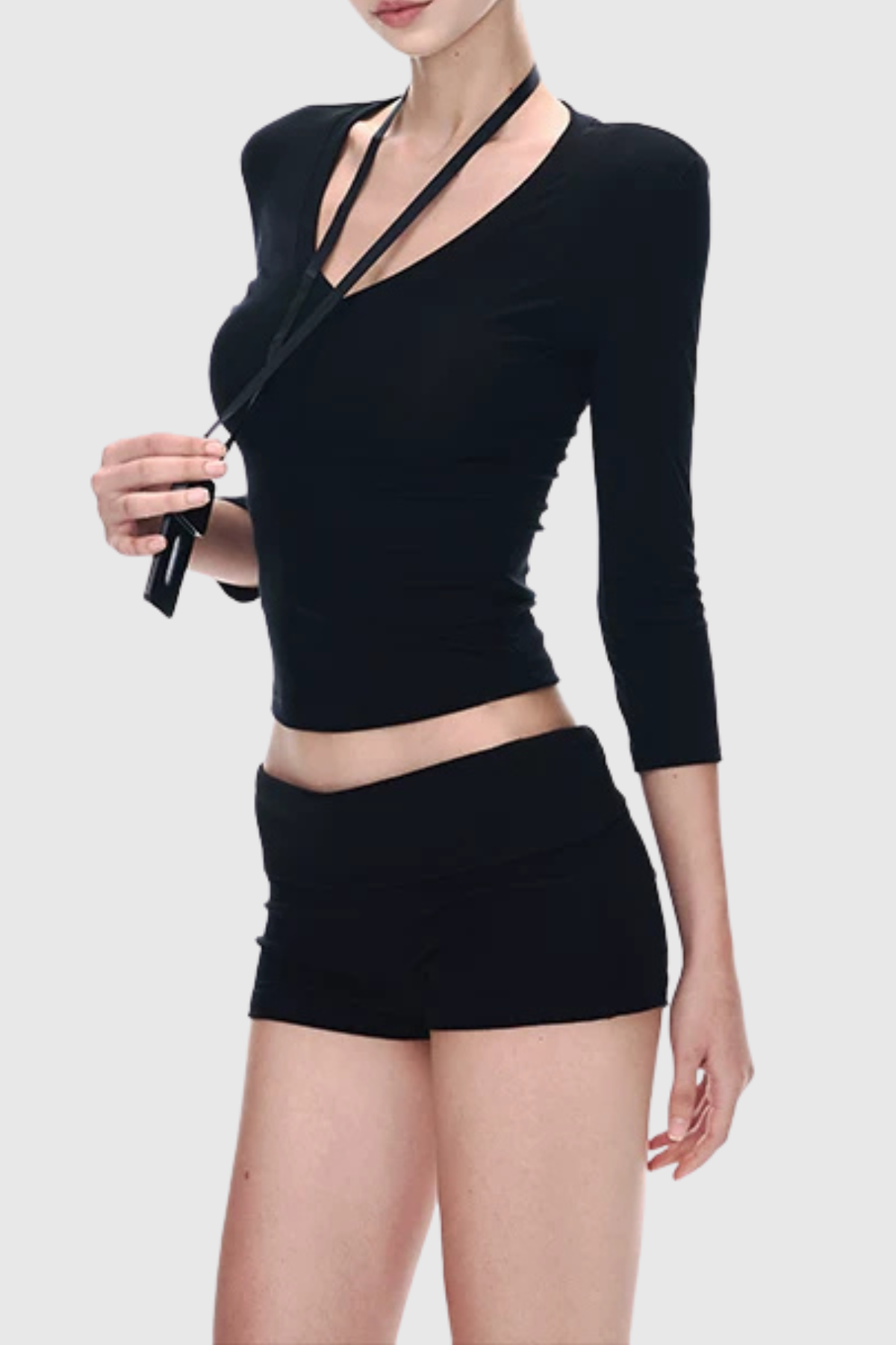 Zrina V-neck Top - Black
