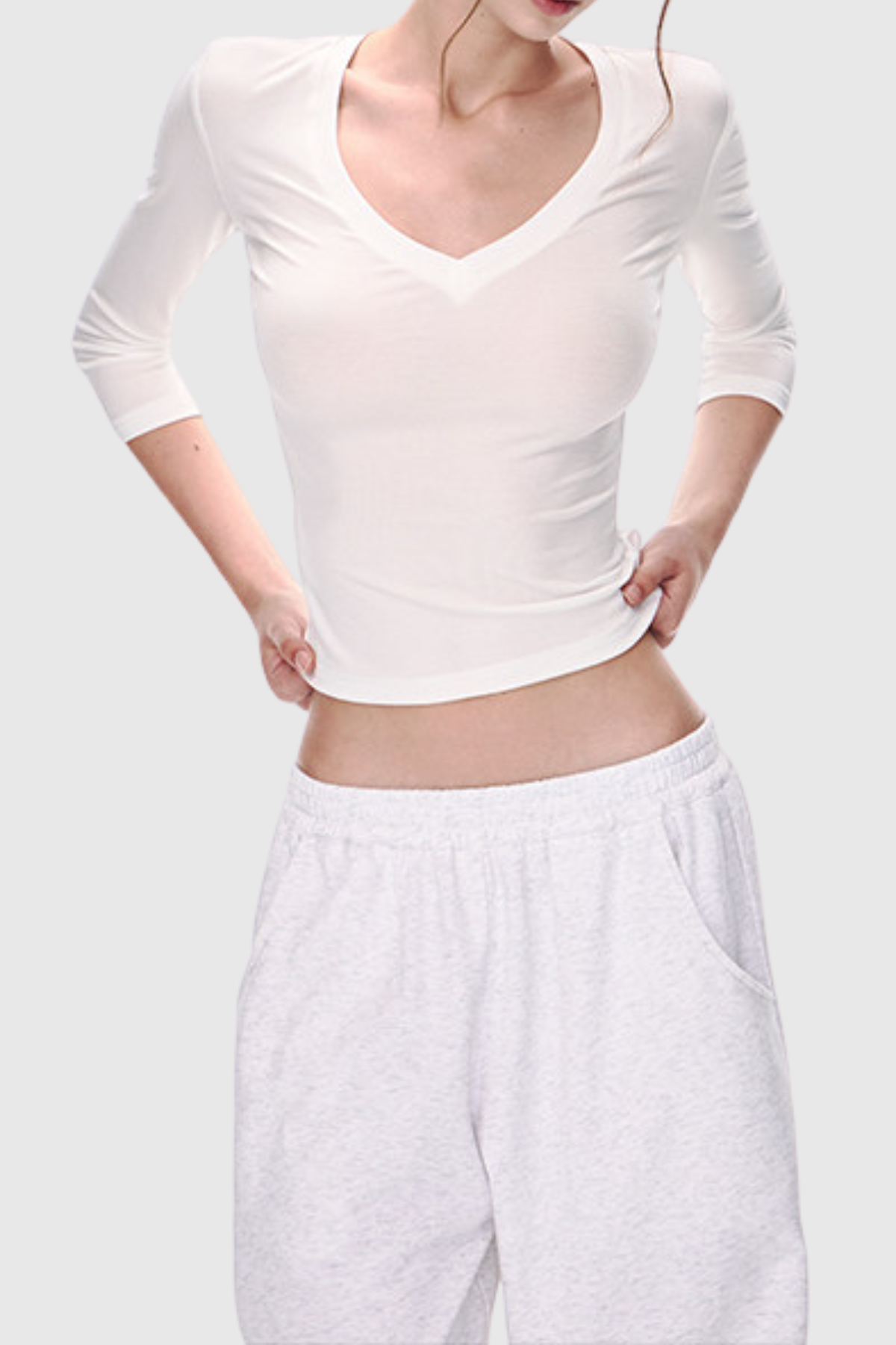 Zrina V-neck Top - White