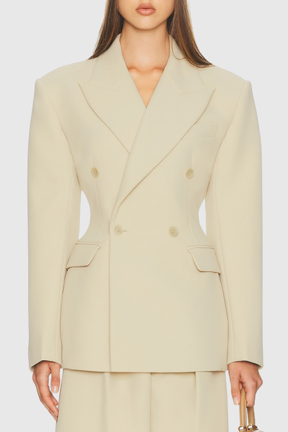 Zrturo Double Breasted Curve Blazer
