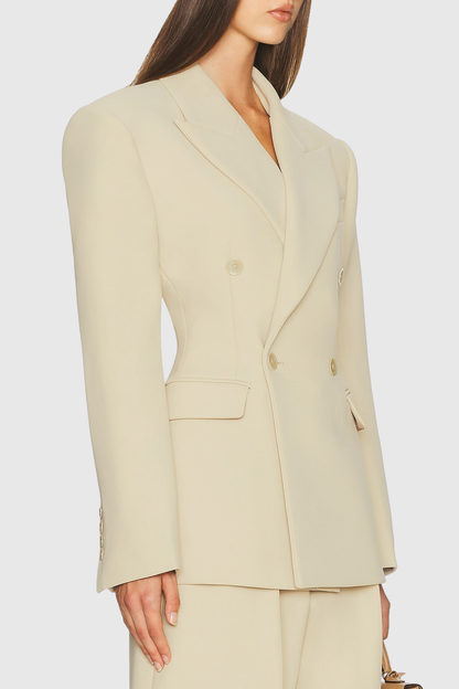 Zrturo Double Breasted Curve Blazer