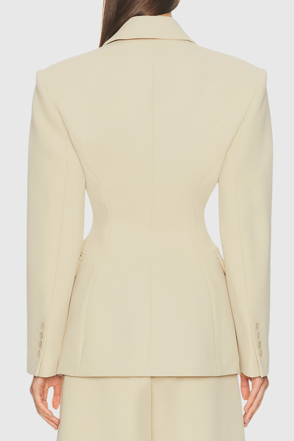 Zrturo Double Breasted Curve Blazer