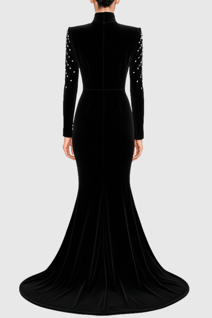 Zsiga Diamante Embellished Velvet Maxi Dress