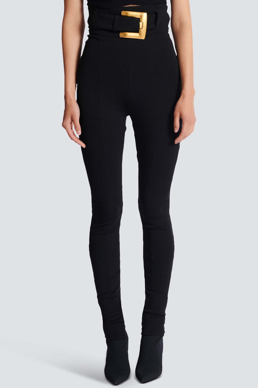 Zuko Gold Belted Leggings - Black