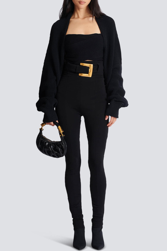 Zuko Gold Belted Leggings - Black