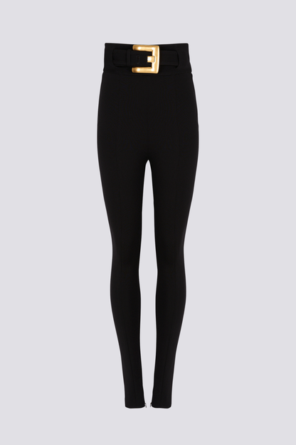 Zuko Gold Belted Leggings - Black