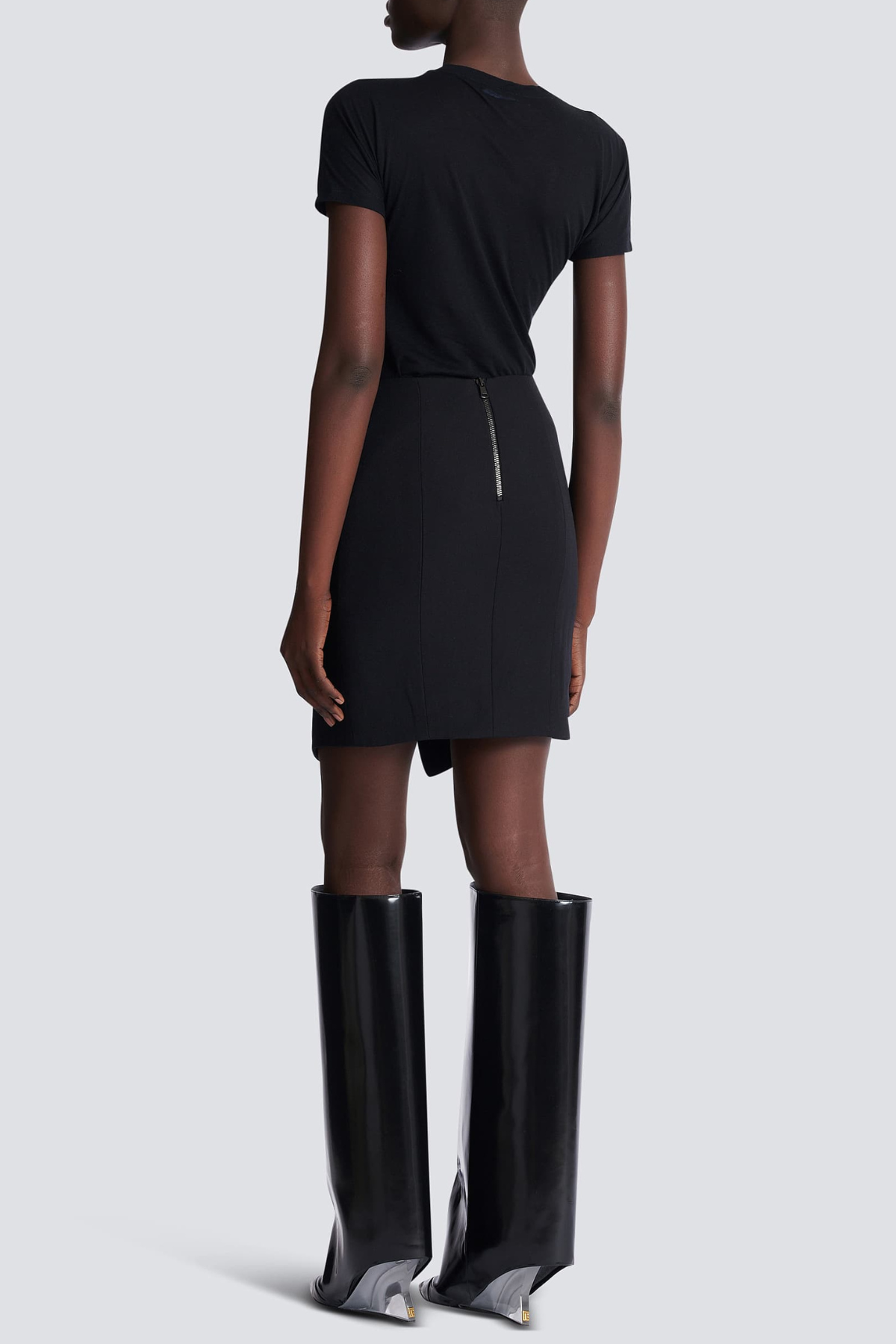 Zuko Gold Belted Mini Skirt - Black