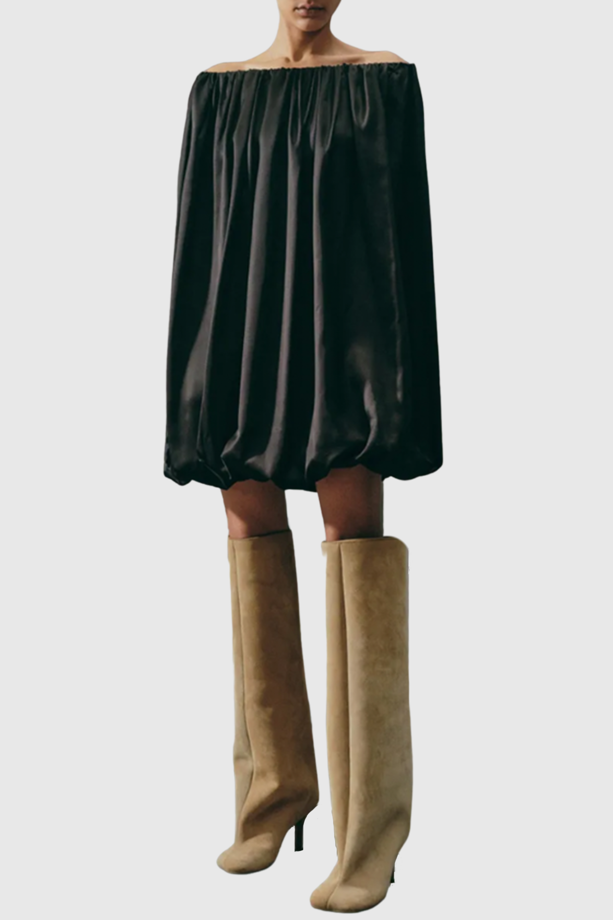 Zule Suede Knee High Stiletto Boots