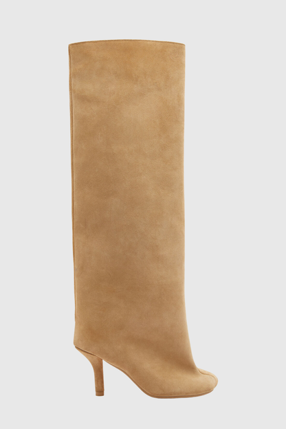 Zule Suede Knee High Stiletto Boots